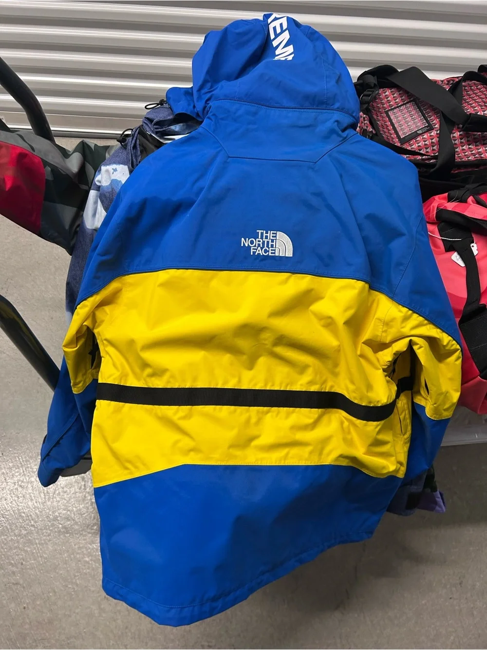 The North Face Blue and Yellow Steep Tech Ski Jacket